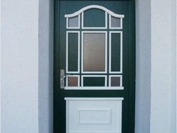 Haustüre aus Holz 2-färbig lackiert