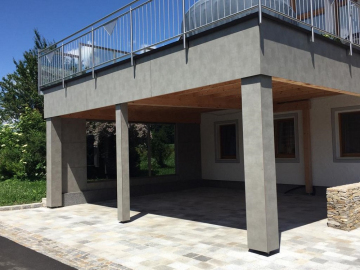 Carportverkleidung mit Funder Exterior Platten